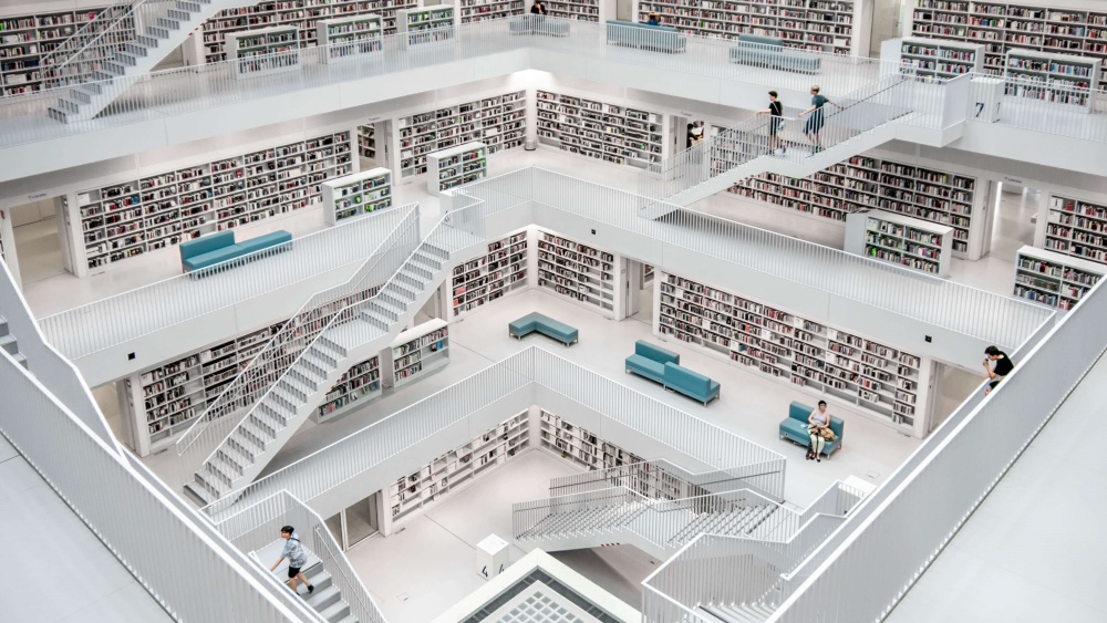 A huge library with